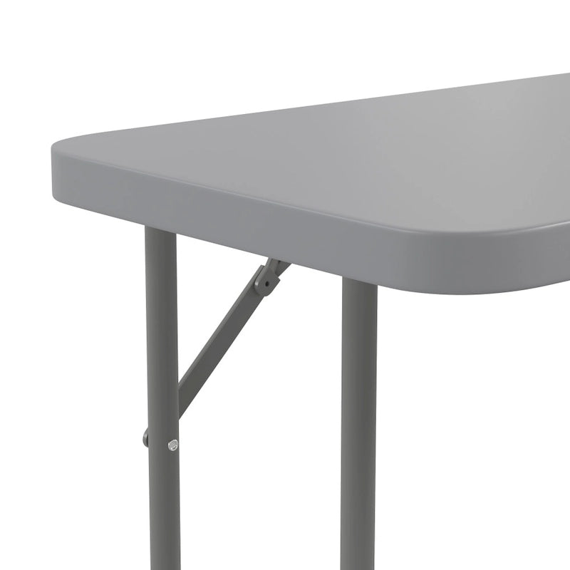 Table de formation pliante rectangulaire en plastique blanc imitation granit de 1,8 m