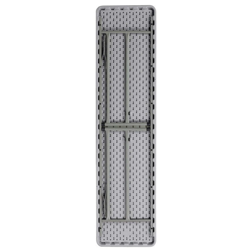 Table de formation pliante rectangulaire en plastique blanc imitation granit de 1,8 m
