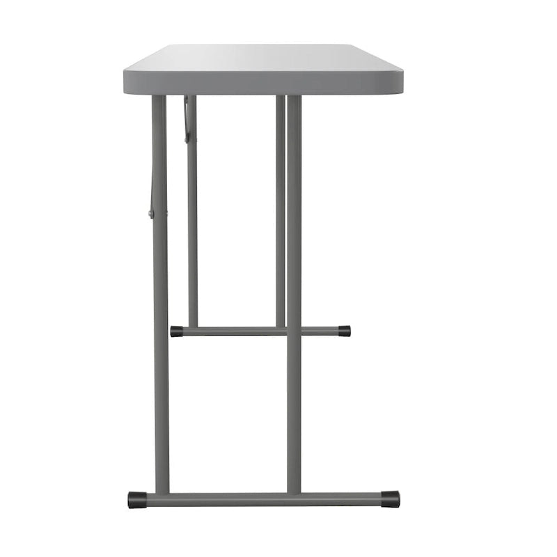 Table de formation pliante rectangulaire en plastique blanc imitation granit de 1,8 m