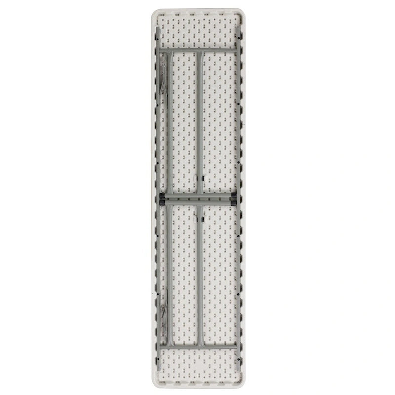 Table de formation pliante rectangulaire en plastique blanc imitation granit de 1,8 m