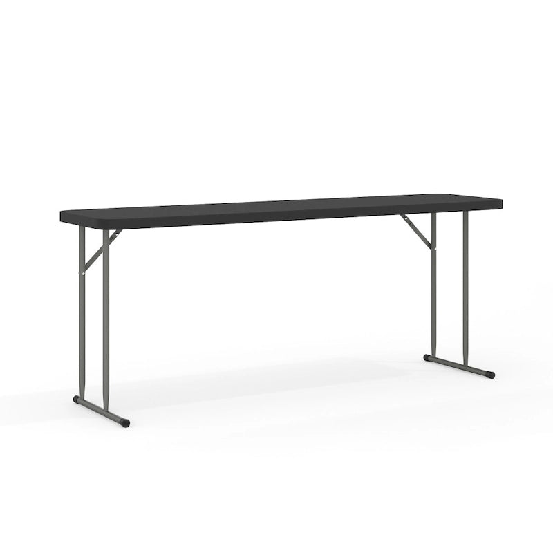 Table de formation pliante rectangulaire en plastique blanc imitation granit de 1,8 m