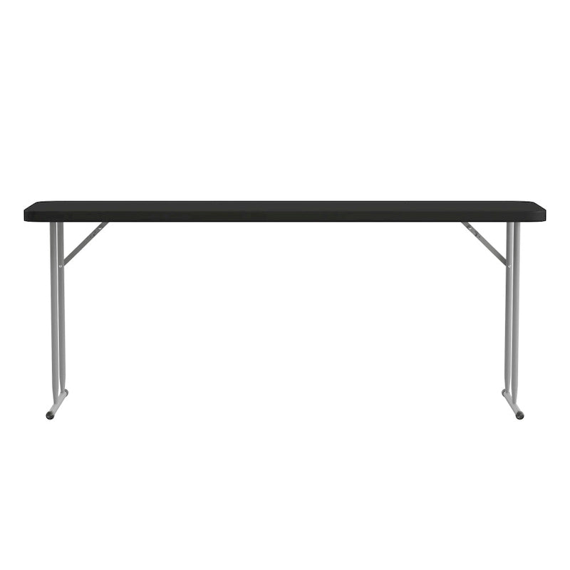 Table de formation pliante rectangulaire en plastique blanc imitation granit de 1,8 m