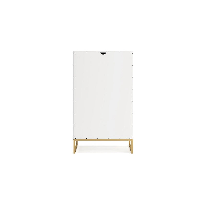 Signature Design by Ashley Socalle White/Gold Chest of Drawers