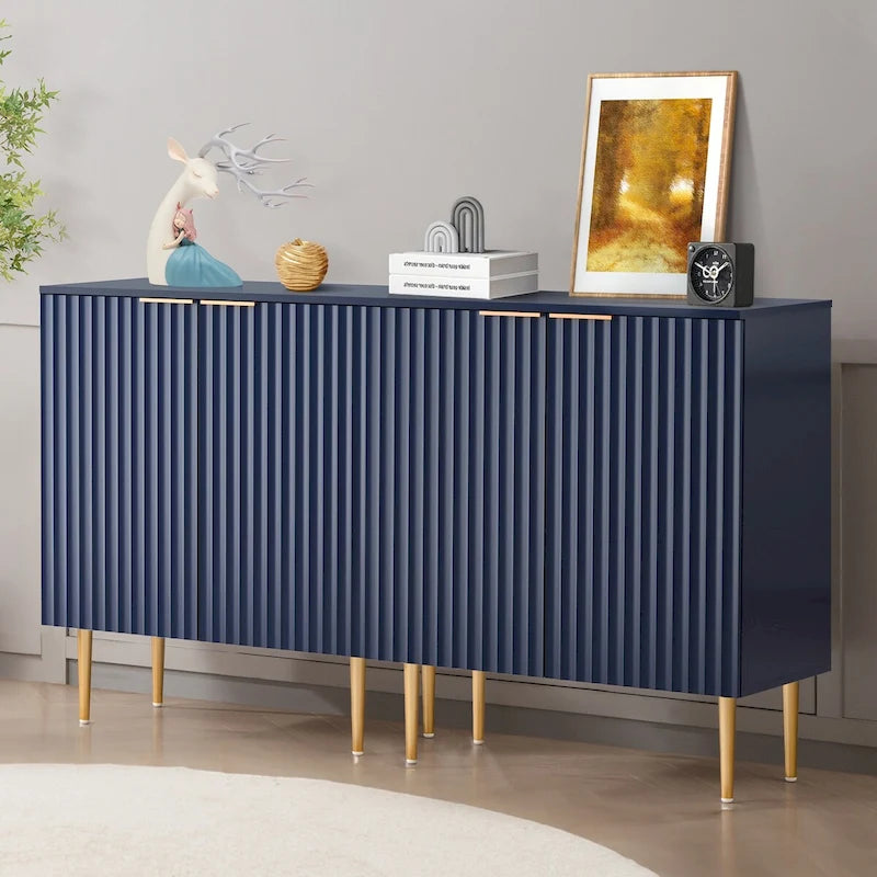 Meuble Buffet Bahut Lot de 2 avec Étagères Réglables - N/A