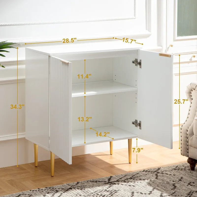 Meuble Buffet Bahut Lot de 2 avec Étagères Réglables - N/A