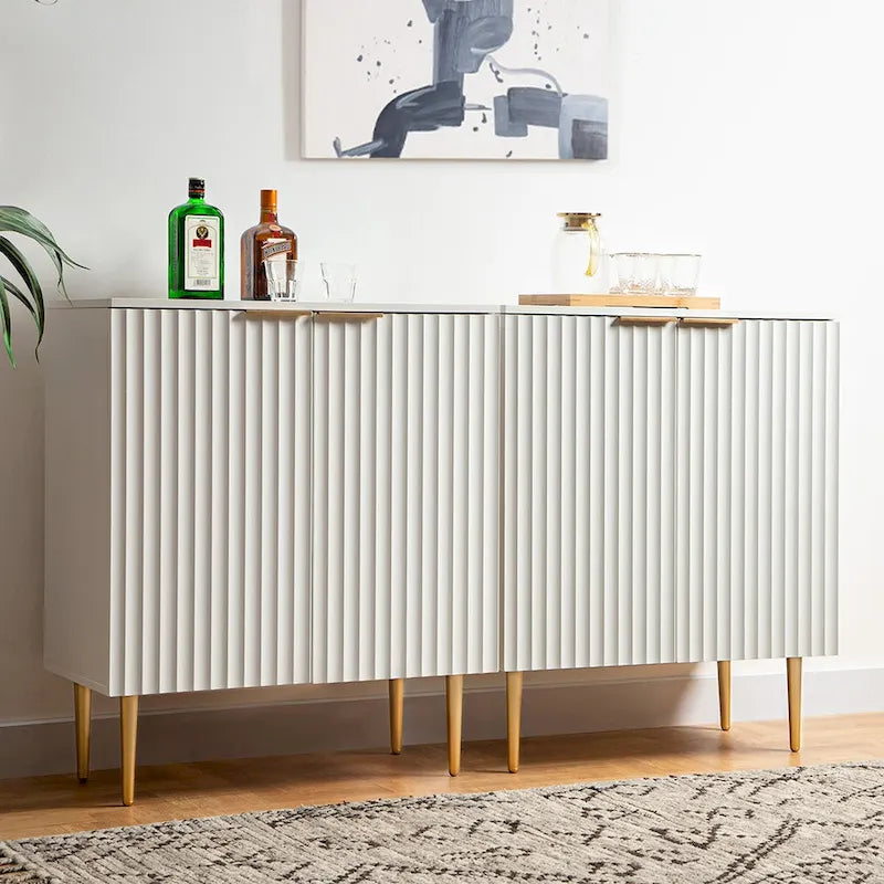 Meuble Buffet Bahut Lot de 2 avec Étagères Réglables - N/A