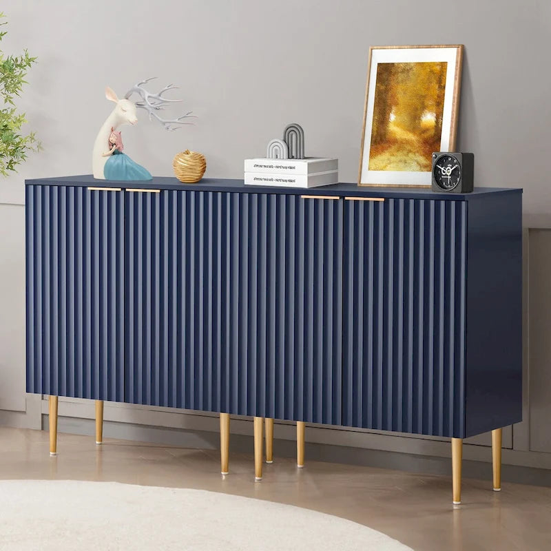 Meuble Buffet Bahut Lot de 2 avec Étagères Réglables - N/A