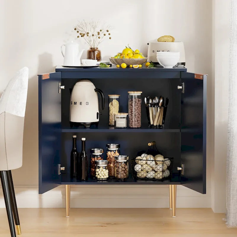 Meuble Buffet Bahut Lot de 2 avec Étagères Réglables - N/A