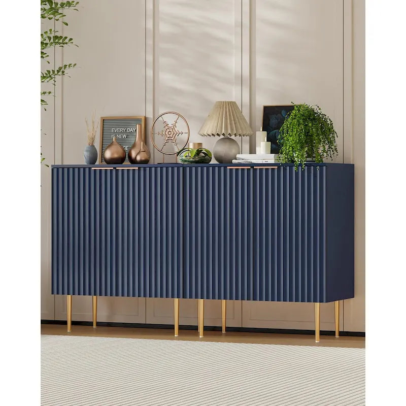 Meuble Buffet Bahut Lot de 2 avec Étagères Réglables - N/A