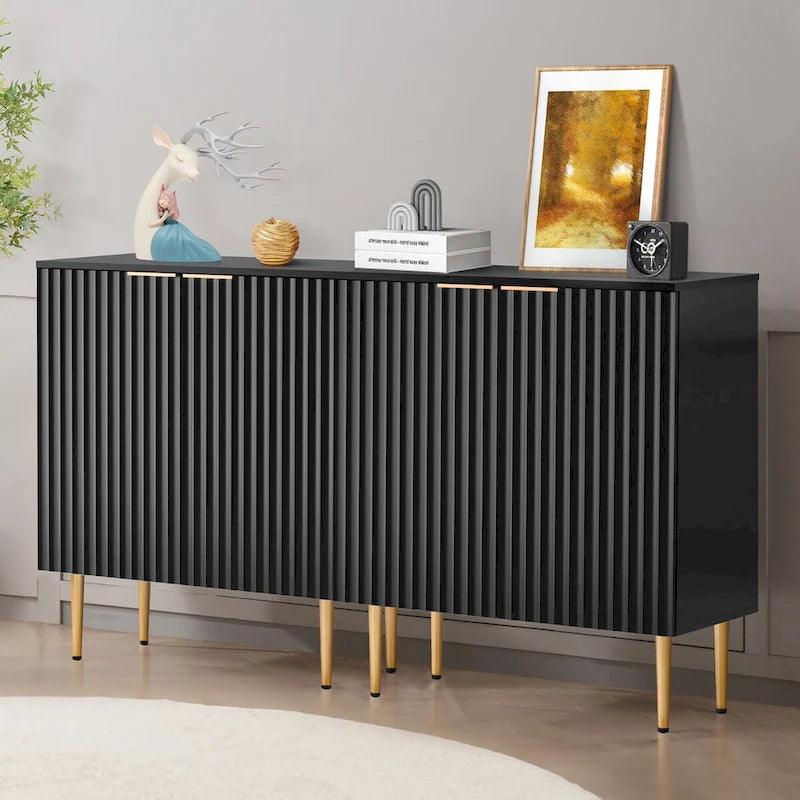 Meuble Buffet Bahut Lot de 2 avec Étagères Réglables - N/A