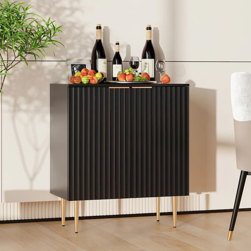 Meuble Buffet Bahut Lot de 2 avec Étagères Réglables - N/A