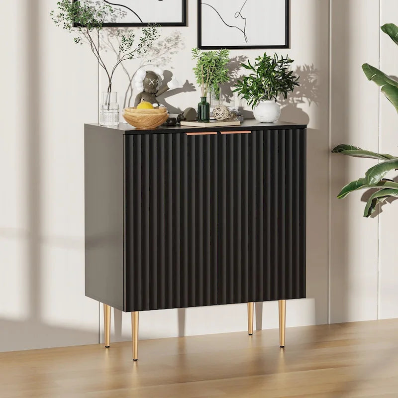 Meuble Buffet Bahut Lot de 2 avec Étagères Réglables - N/A