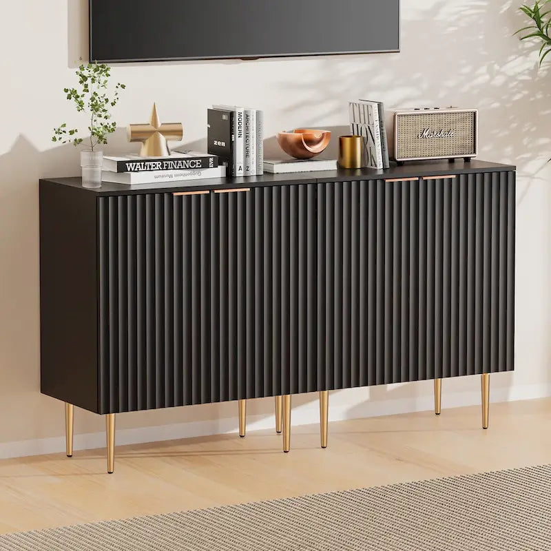 Meuble Buffet Bahut Lot de 2 avec Étagères Réglables - N/A