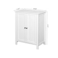 Meuble de Rangement au Sol pour Salle de Bain avec Double Porte