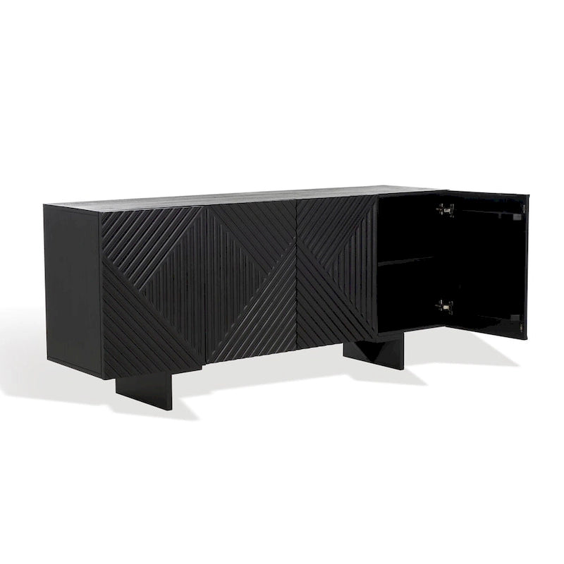 Buffet en bois à 4 portes - 68Lx18Px30H