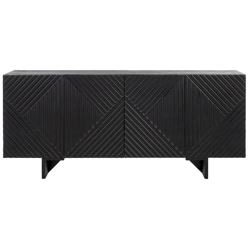 Buffet en bois à 4 portes - 68Lx18Px30H
