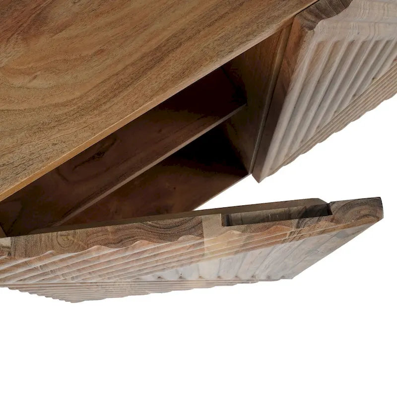Buffet en bois à 4 portes - 68Lx18Px30H
